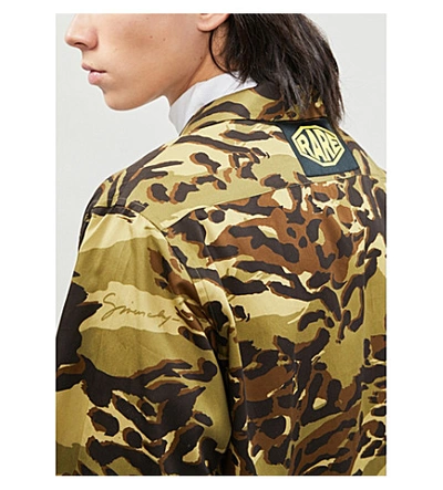 Shop Givenchy Camouflage Relaxed-fit Cotton Poplin Shirt In Light+khaki
