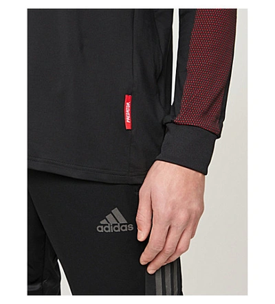 Shop Adidas Statement Football Stretch-jersey T-shirt In Black