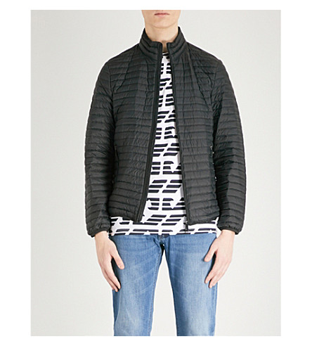 armani jeans quilted shell jacket