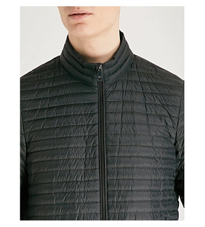 Shop Emporio Armani Quilted Shell-down Jacket In Grey