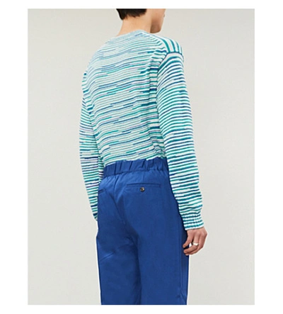 Shop Kenzo Tiger Patch Cotton-knit Jumper In Mint