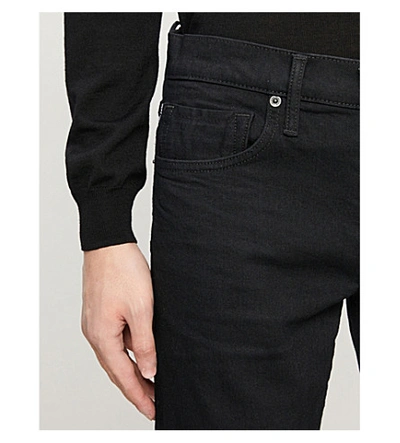 Shop Tom Ford Straight Slim Jeans In Black