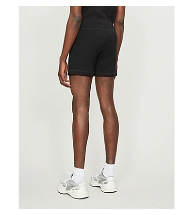 Shop Dsquared2 Logo-print Cotton-jersey Shorts In Black