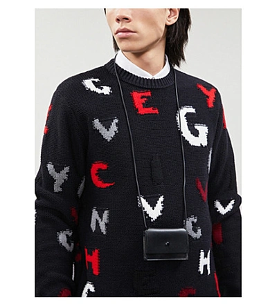 Shop Givenchy Logo-intarsia Knitted Jumper In Multi