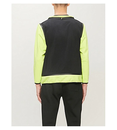 Shop Boy London Shell Utility Vest With Detachable Sweatshirt In Black Yellow
