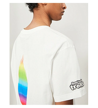 Shop Boy London Boy X Troll Cotton-jersey T-shirt In Off+white