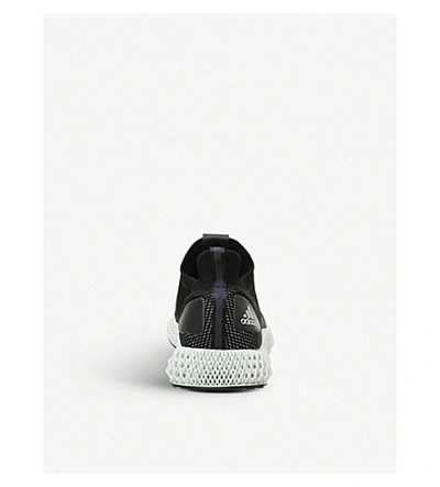 Shop Adidas Originals Alphaedge 4d Primeknit Trainers In Black White Black