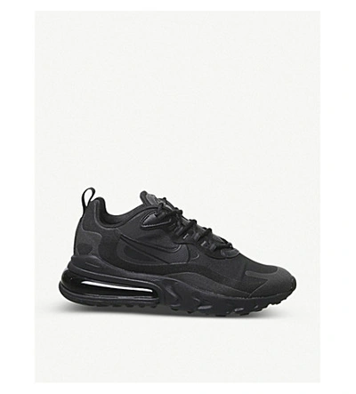 Shop Nike Air Max 270 React Woven Trainers In Black+oil+grey+black