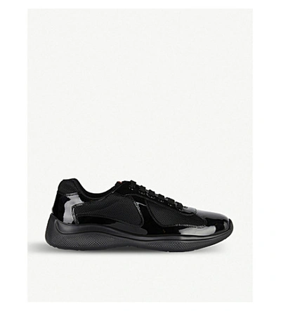 AMERICA&RSQUO;S CUP LEATHER AND MESH TRAINERS