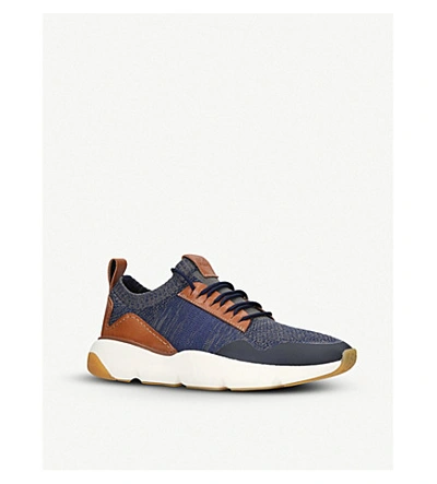 Shop Cole Haan 3.zerogrand Motion Knitted Trainers In Blue/dark