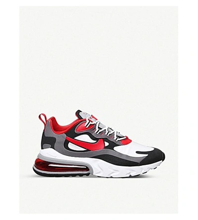 Shop Nike Air Max 270 React Woven Trainers In Black University Red Whi