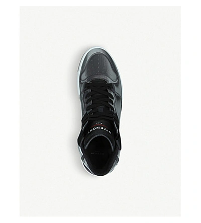 Shop Givenchy Wing Reflective Coated-canvas High-top Trainers In Grey