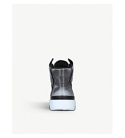 Shop Givenchy Wing Reflective Coated-canvas High-top Trainers In Grey