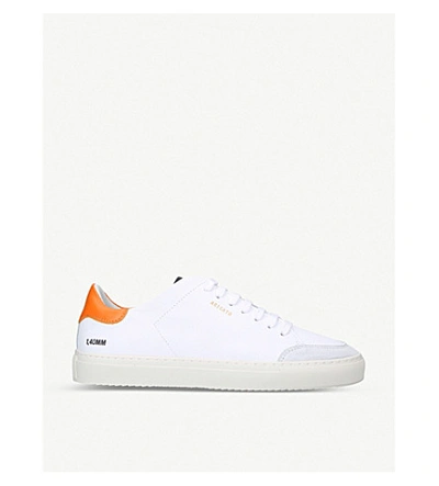 Shop Axel Arigato Clean 90 Leather And Suede Trainers In White/comb