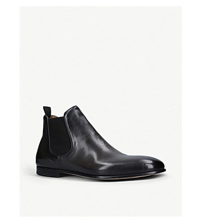 Shop Officine Creative Alain Leather Chelsea Boots In Grey