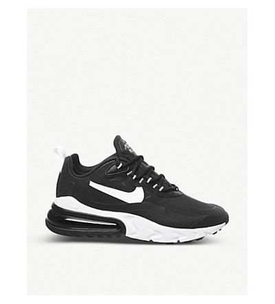 Shop Nike Air Max 270 React Woven Trainers In Black White Black