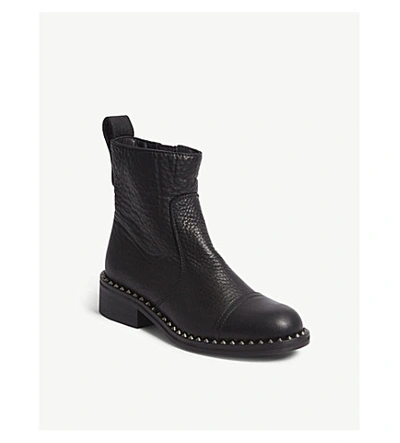 Shop Zadig & Voltaire Womens Noir Empress Clous Studded Leather Ankle Boots 5