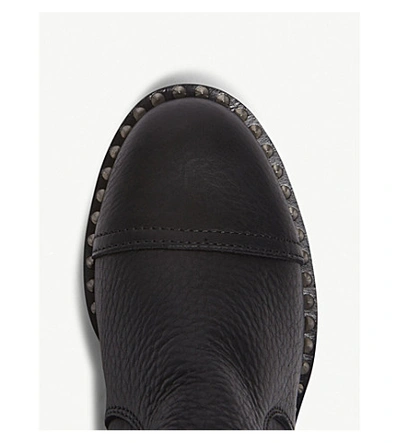 Shop Zadig & Voltaire Womens Noir Empress Clous Studded Leather Ankle Boots 5