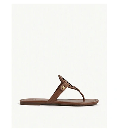 Shop Tory Burch Miller Leather Sandal In Vintage Vachetta