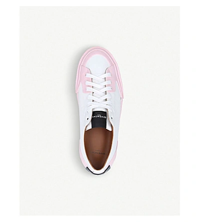 Shop Givenchy Strap Detail Leather Trainers In White