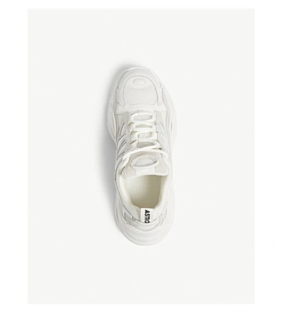 Shop Sandro Astro Leather And Mesh Trainers In White