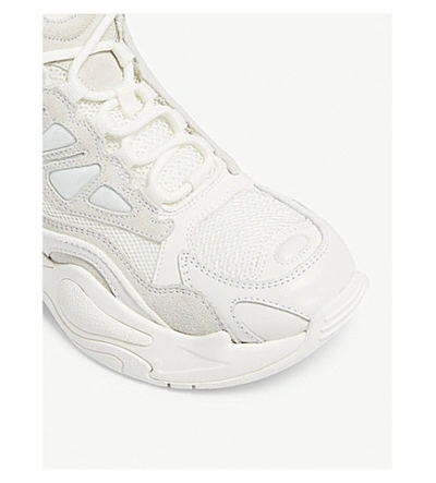 Shop Sandro Astro Leather And Mesh Trainers In White