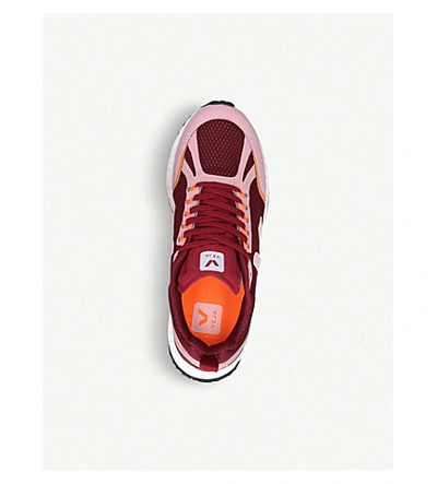 Shop Veja Condor Runner Recycled-mesh Trainers In Wine Comb