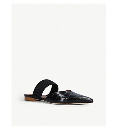 Shop Malone Souliers Maisie Leather Heel Mules In Black