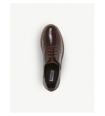 Shop Dune Fate Lace-up Leather Brogues In Burgundy-leather