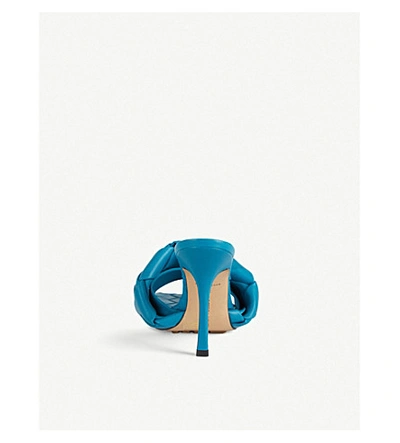 Shop Bottega Veneta Lido Intrecciato-woven Leather Sandals In Blue