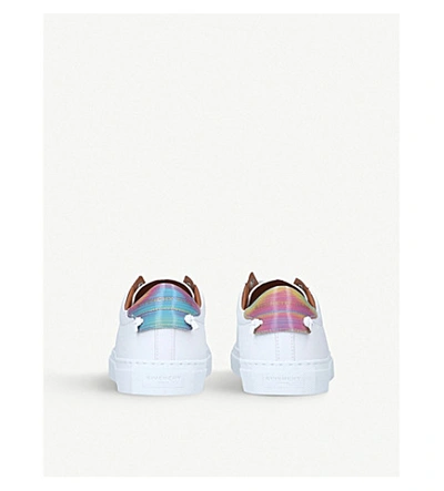 Shop Givenchy Urban Street Leather Trainers In White/comb