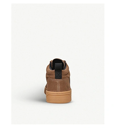 Shop Veja Roraima Suede Mid-top Trainers In Blk/brown