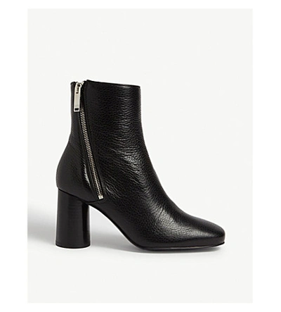 Shop Claudie Pierlot Leather Avril Boots In Black