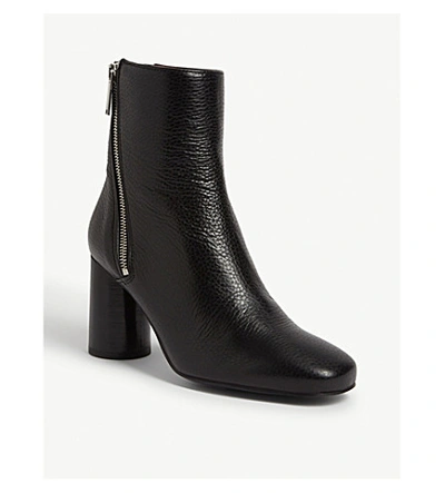 Shop Claudie Pierlot Leather Avril Boots In Black