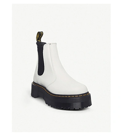 Shop Dr. Martens' 2976 Platform Leather Chelsea Boots In White