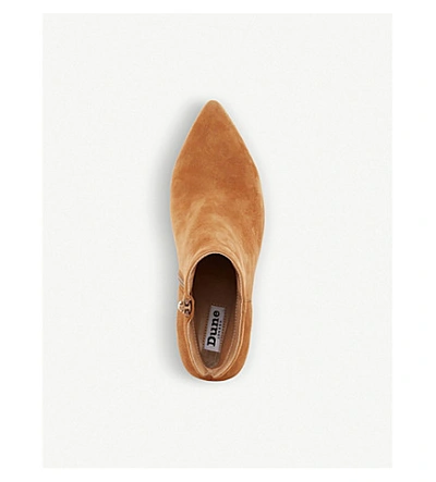 Shop Dune Omarii Suede Heeled Ankle Boots In Camel-suede