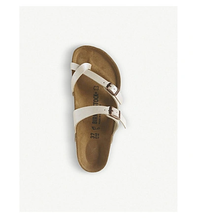 Birkenstock Mayari Cross Strap Sandal In Graceful Pearl White