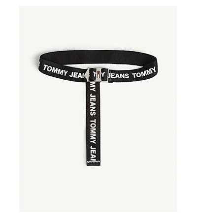 Shop Tommy Jeans Logo Tape Roller Buckle Belt In Pink