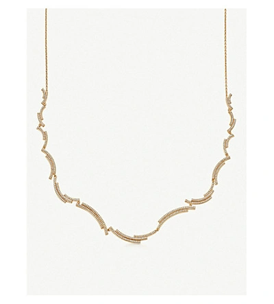 Shop Astley Clarke Icon Scala 14ct Gold And Pavé-set Diamond Choker Necklace