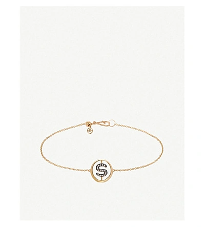 Shop Annoushka 18ct Yellow Gold And Diamond Initial S Bracelet