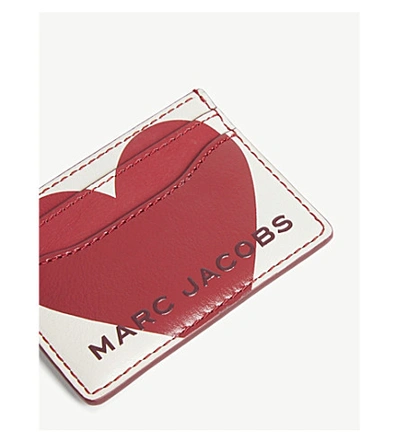 Shop Marc Jacobs Valentines Heart Card Holder In Cotton Multi