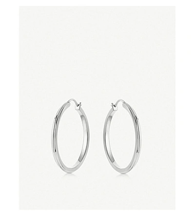 Shop Astley Clarke Women's Gold Linia Sterling-silver Hoop Earrings