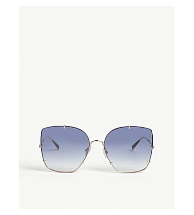 Shop Max Mara Hook 2 Square-frame Sunglasses