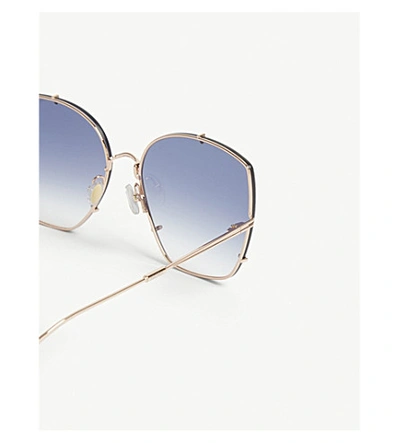 Shop Max Mara Hook 2 Square-frame Sunglasses