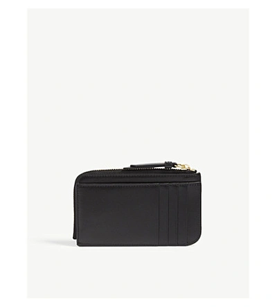 Shop Chloé Monogram Leather Card Holder In Black