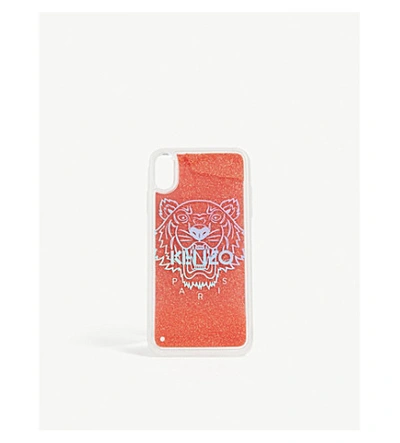 Shop Kenzo Glitter Tiger Iphone X/xs Max Case In Coral