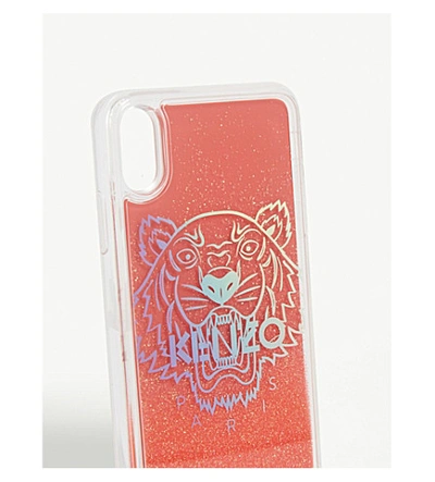 Shop Kenzo Glitter Tiger Iphone X/xs Max Case In Coral