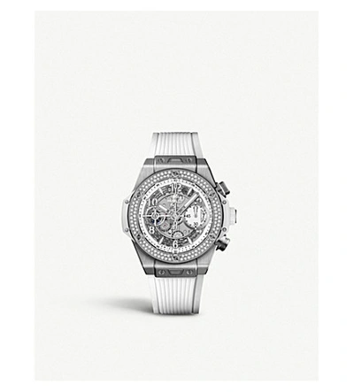 Shop Hublot 441.ne.2010.rw.1104 Big Bang Unico Titanium And Diamond Watch