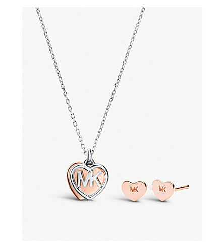 mk heart necklace