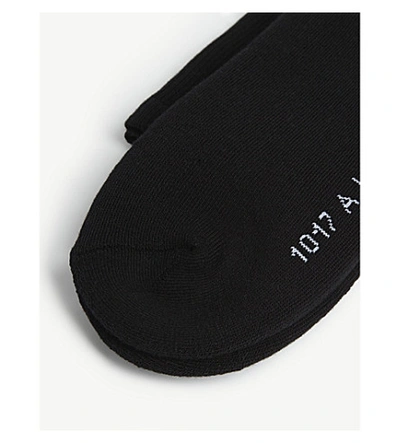 Shop Alyx Embroidered Logo Socks In Black